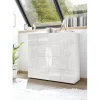 Buffet 2 portes MIRO laqué blanc brillant