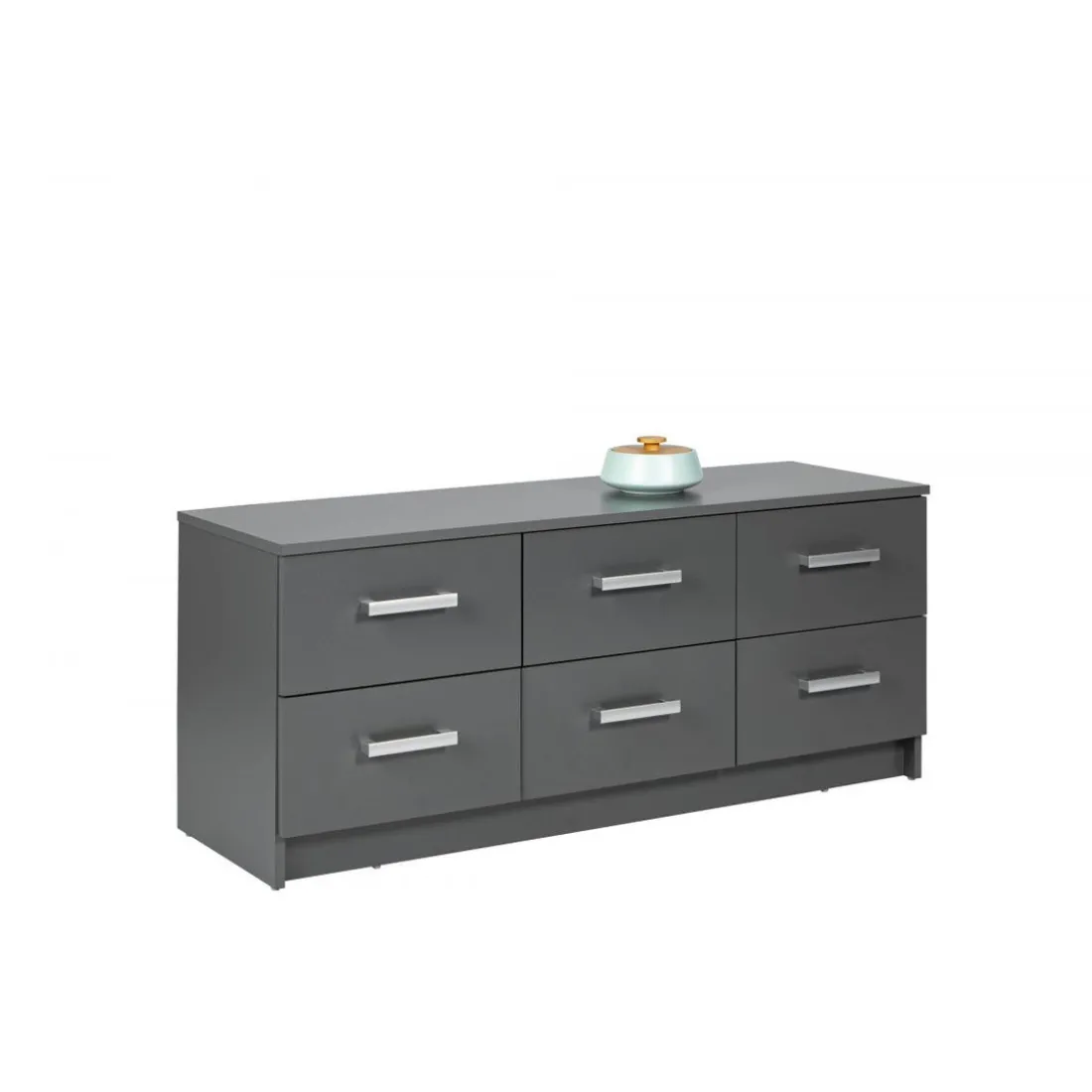 Buffet 6 Tiroirs Gris Graphite ELENZIO