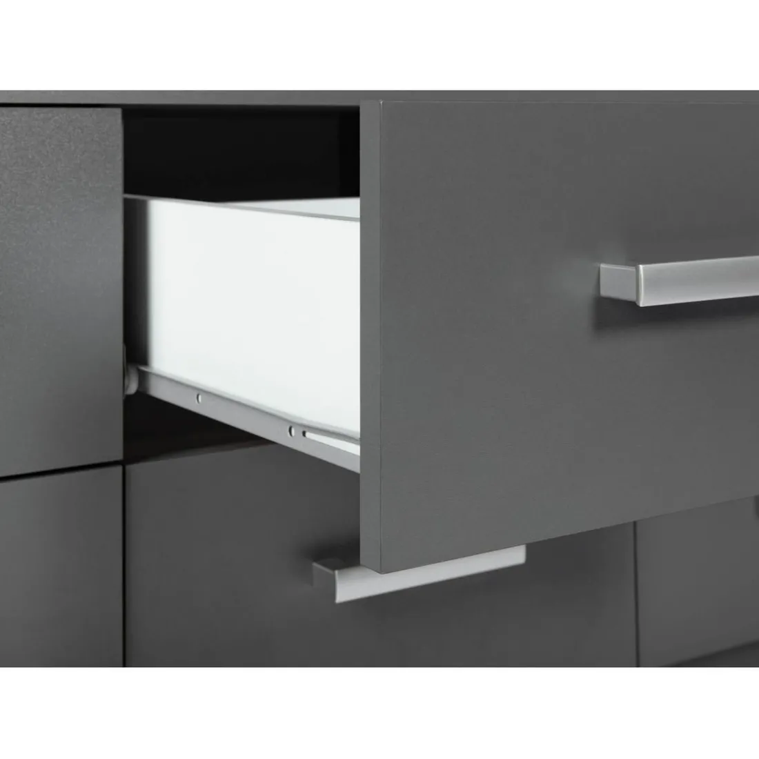 Buffet 6 Tiroirs Gris Graphite ELENZIO