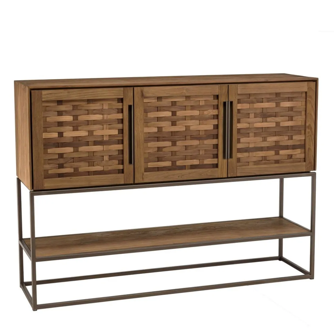 Buffet en bois de teck recyclé 3 portes