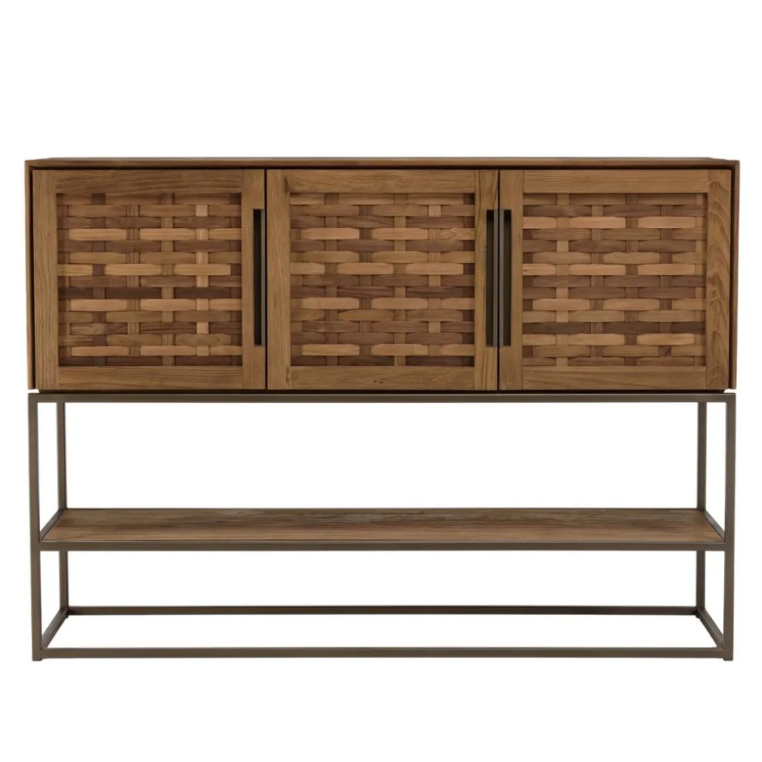 Buffet en bois de teck recyclé 3 portes