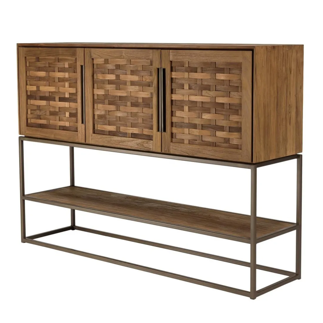 Buffet en bois de teck recyclé 3 portes
