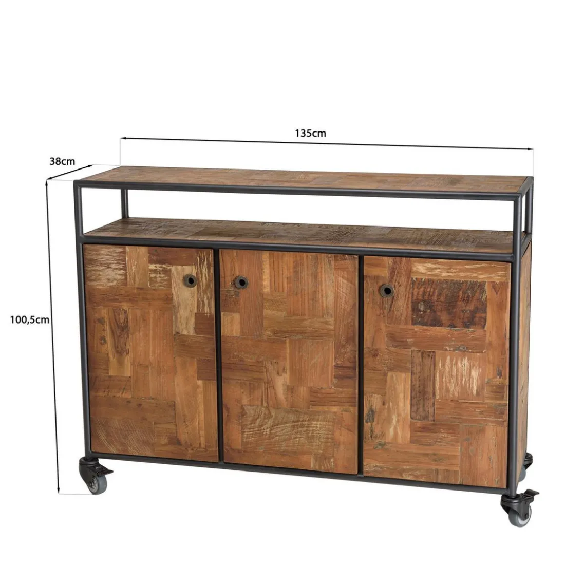 Buffet SIXTINE 3 portes 1 étagère