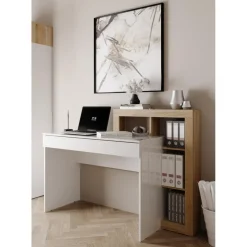 Bureau blanc a Panneau de particules