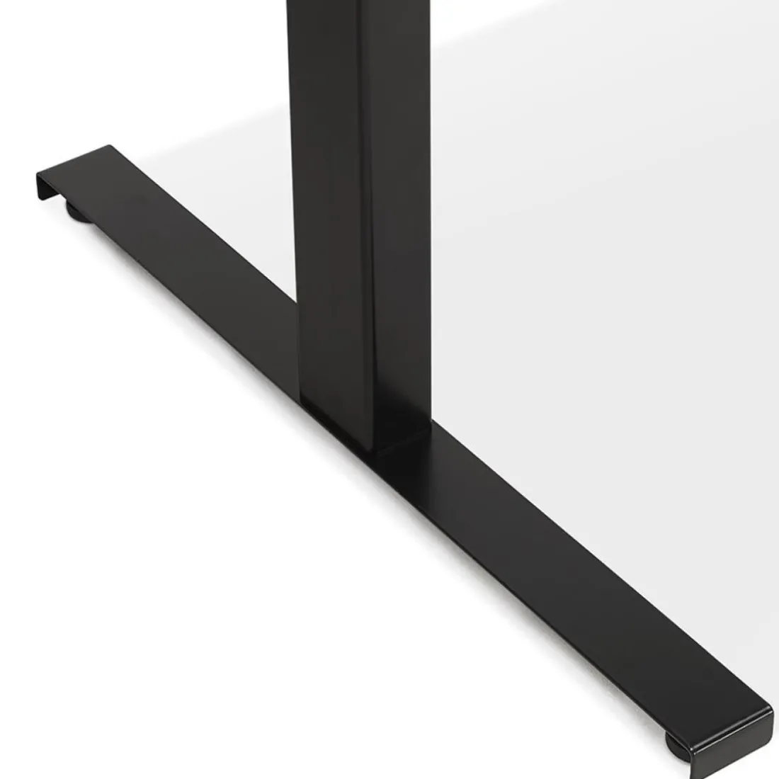 Bureau assis-debout électrique 'BIONIK'avec plateau en bois et métal noir