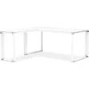 Bureau d'angle design 'XLINE' en bois blanc