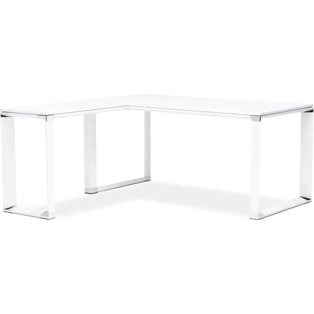 Bureau d'angle design 'XLINE' en bois blanc