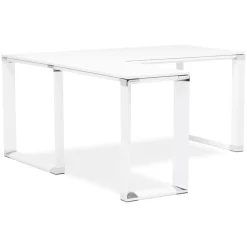 Bureau d'angle design 'XLINE' en bois blanc