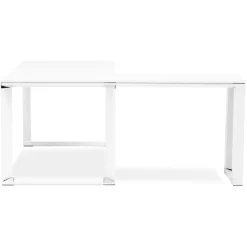 Bureau d'angle design 'XLINE' en bois blanc