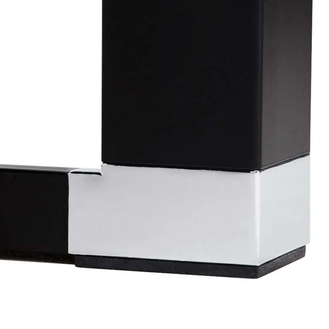 Bureau d'angle design 'XLINE' en bois finition Noyer et métal noir