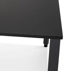 Bureau droit design 'AMADEUS' en bois et métal noir