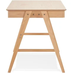 Bureau droit design 'SIROKO' en bois naturel