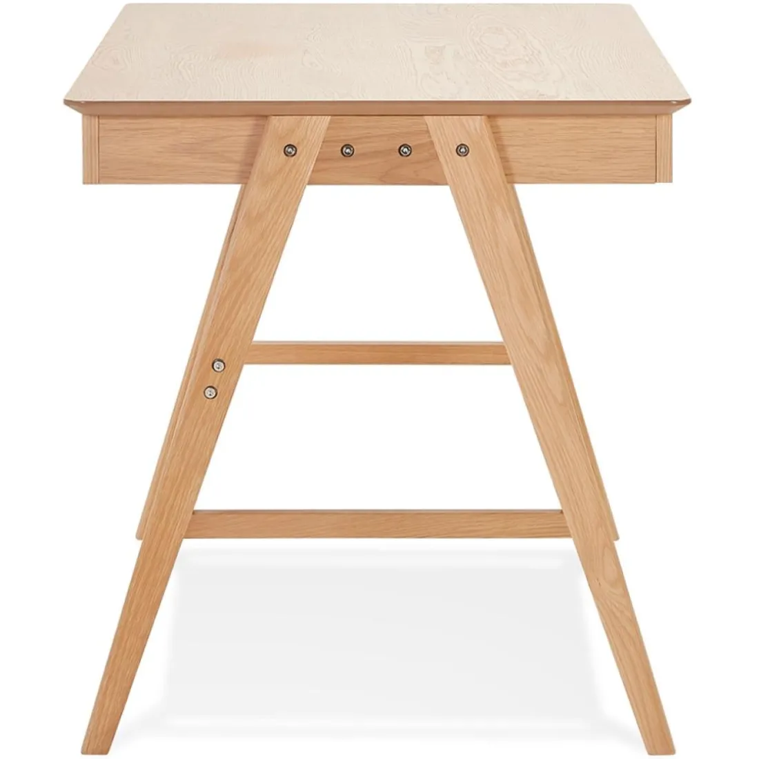 Bureau droit design 'SIROKO' en bois naturel