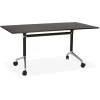Bureau pliant 'FLEXO' noir sur roulettes