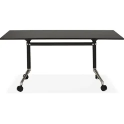 Bureau pliant 'FLEXO' noir sur roulettes