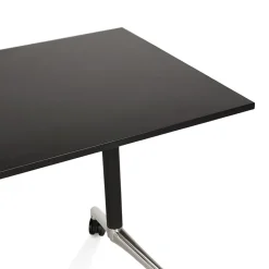 Bureau pliant 'FLEXO' noir sur roulettes