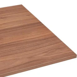 Bureau réglable en hauteur 'OSMOSE' en bois Noyer et métal noir