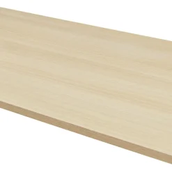 Bureau réglable en hauteur électrique 'TRONIK' blanc avec plateau en bois finition naturelle