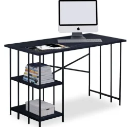 Bureau style industriel TRUDAINE 60x120cm Noir