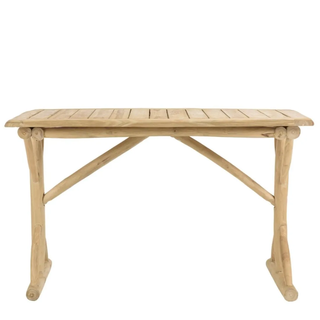 Bureau 120x60cm en branches de Teck naturel WILL Beige