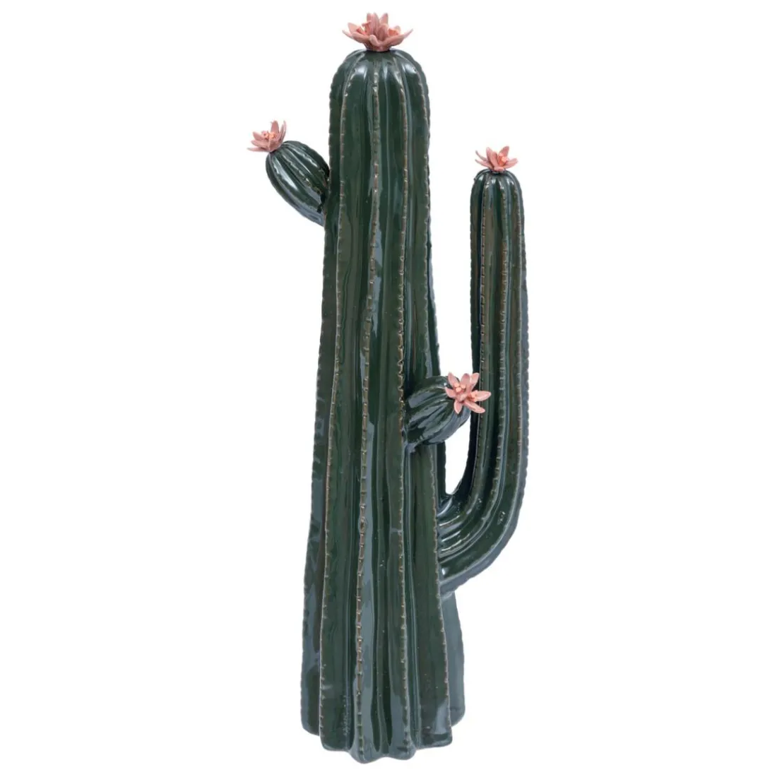 Cactus déco céramique vert