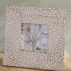 Cadre Beige en Bois de manguier taille S FACTORY