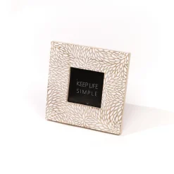 Cadre Beige en Bois de manguier taille S FACTORY