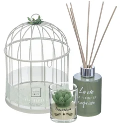 Cage Et Diff Et Bougie Lola, Vert Pâle