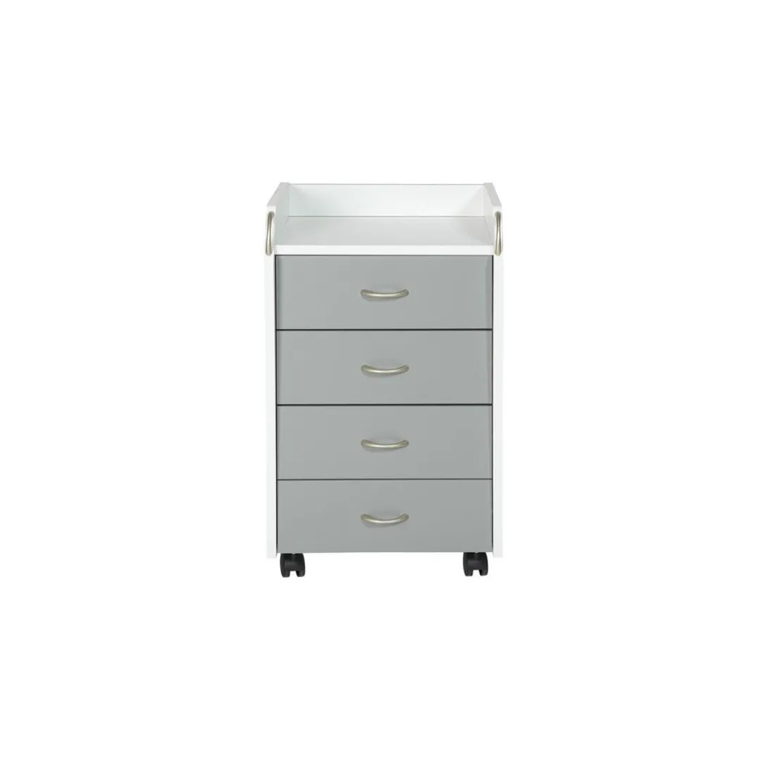 Caisson De Rangement Sur Roulettes Gris Blanc