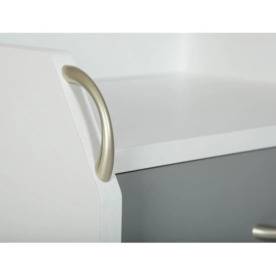 Caisson De Rangement Sur Roulettes Gris Blanc