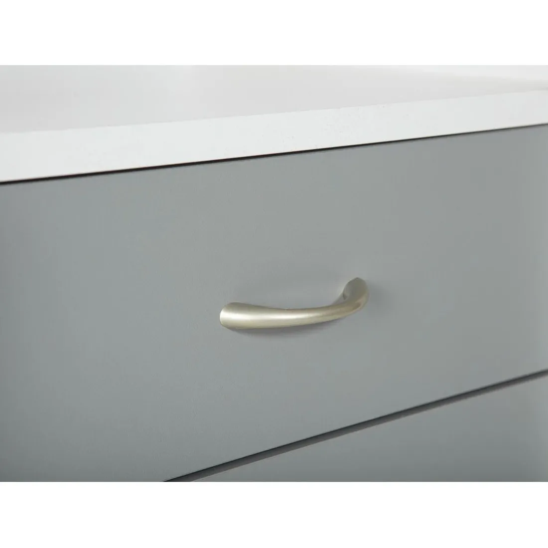 Caisson De Rangement Sur Roulettes Gris Blanc
