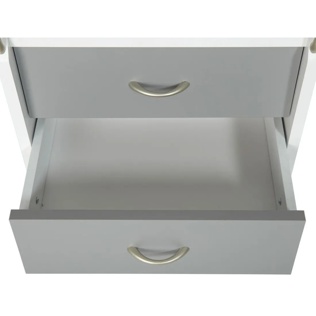 Caisson De Rangement Sur Roulettes Gris Blanc