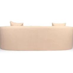 Canapé 4 places au design élégant et incurvé Alex XL Tissu bouclette Beige