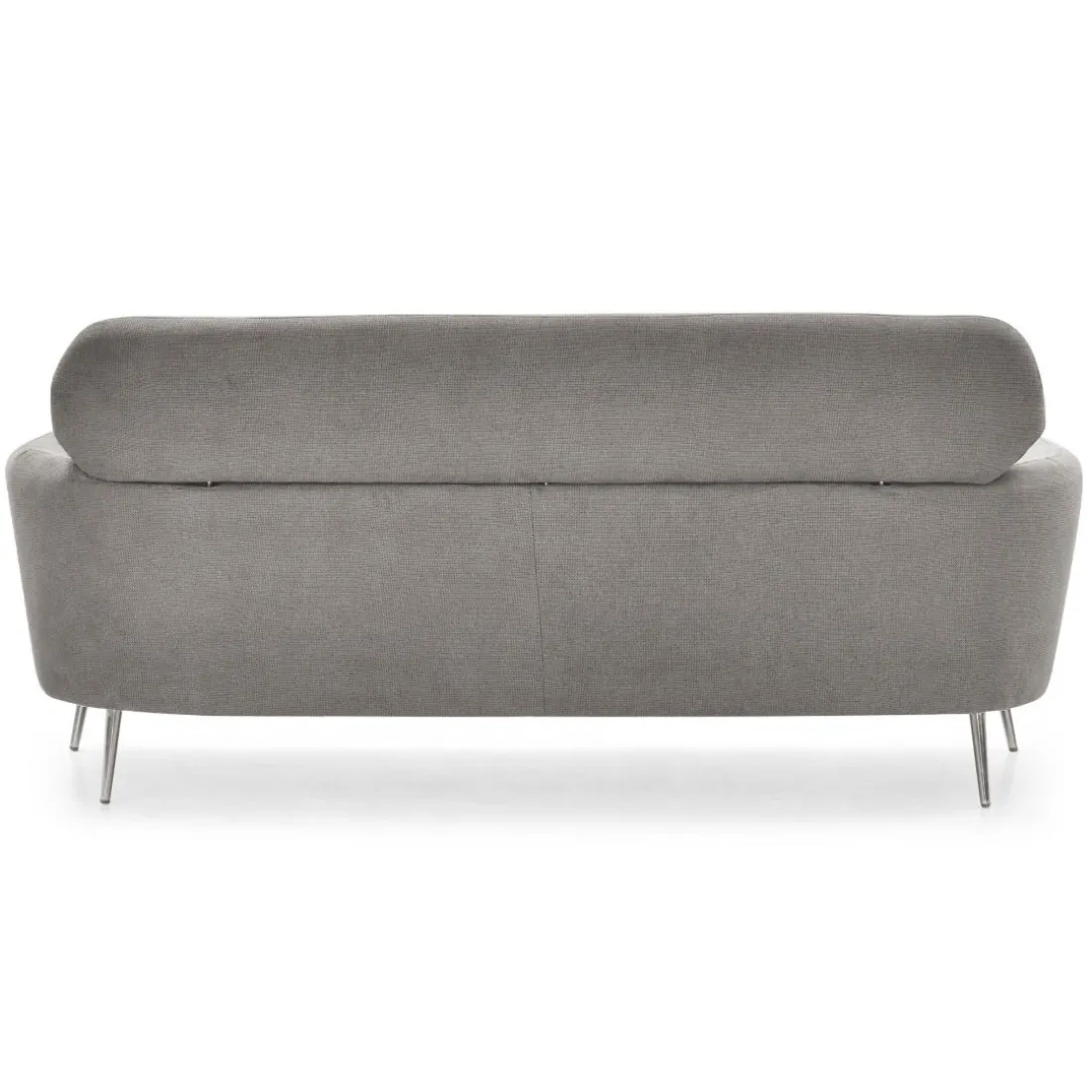 Canapé 3 places moderne avec haut dossier Damigal Tissu doux Gris