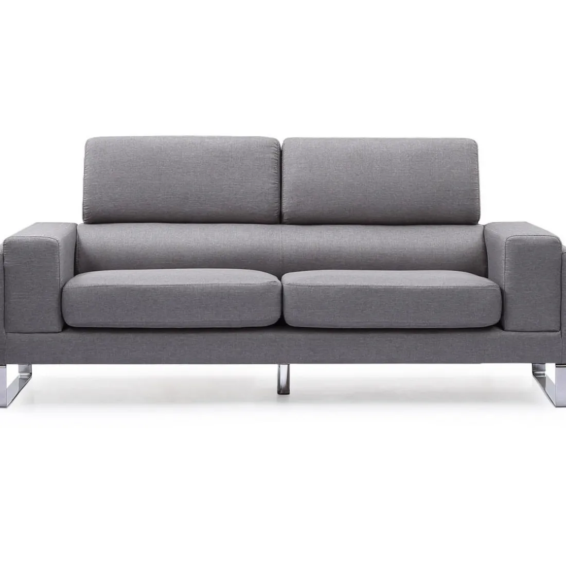Canapé 3 Places Tissu Gris Clair BATO