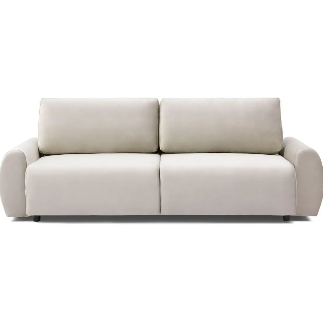 Canapé convertible 3 places Traviata Velours Beige