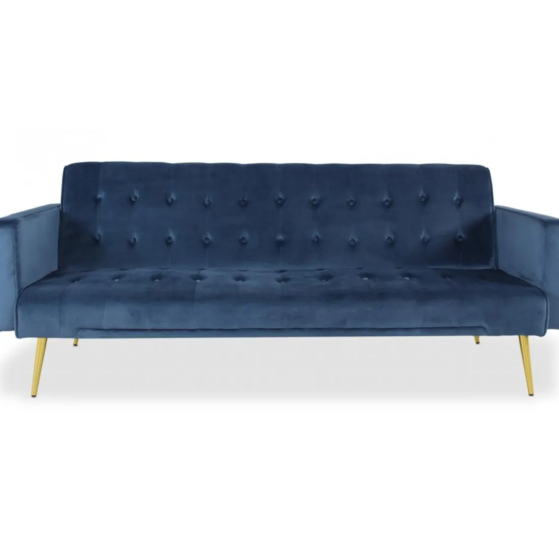 Canapé Convertible Clic-Clac JUICY Velours Bleu