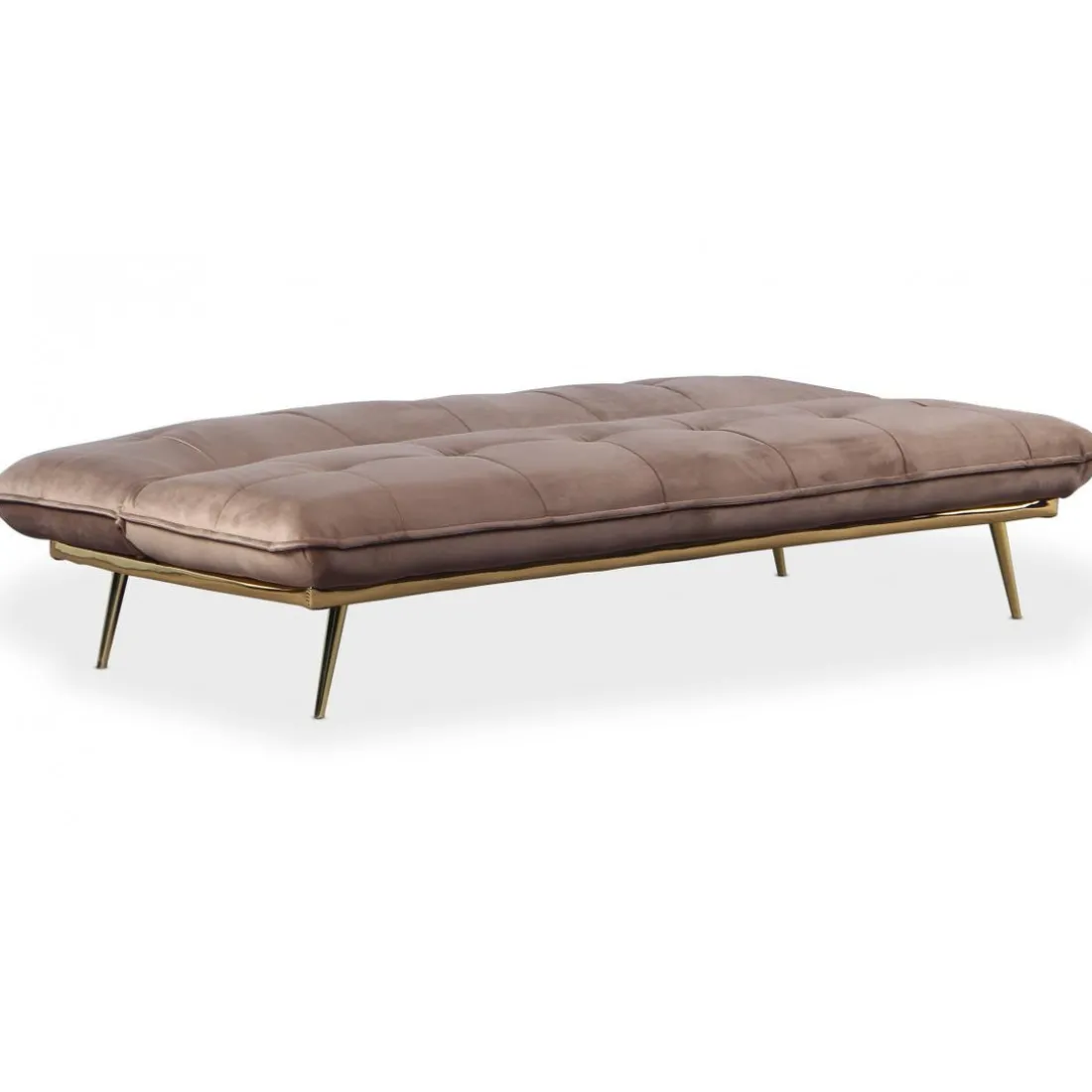 Canapé Convertible Clic-Clac BRICE Velours Taupe