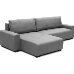 Canapé d'angle convertible élégant Malone Tissu Gris