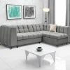 Canapé d'angle convertible Chessy Velours Gris