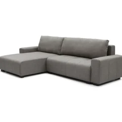 Canapé d'angle convertible élégant Malone Tissu Gris taupe