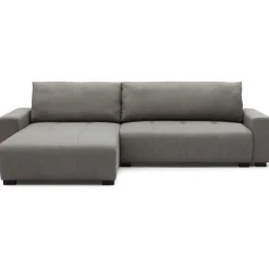 Canapé d'angle convertible élégant Malone Tissu Gris taupe