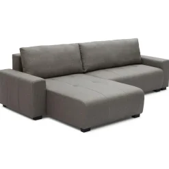 Canapé d'angle convertible élégant Malone Tissu Gris taupe