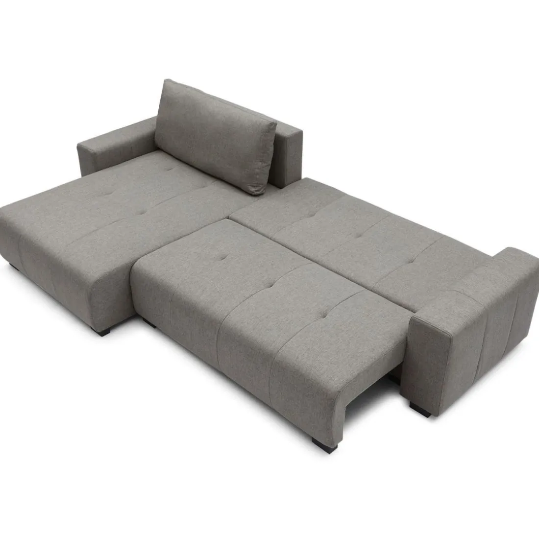 Canapé d'angle convertible élégant Malone Tissu Gris taupe