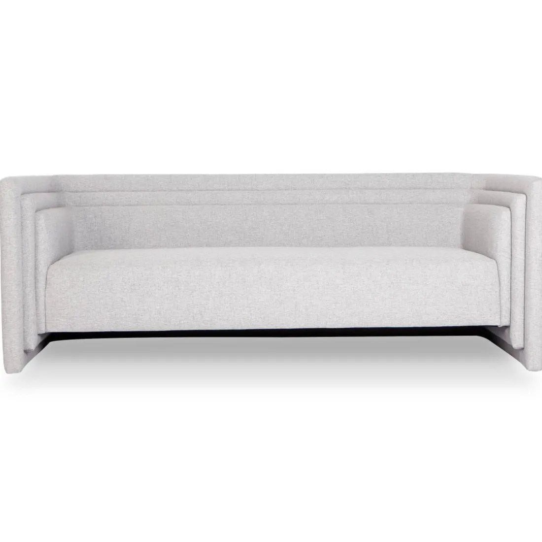 Canapé moderne 3 places style cubique Fredonia Tissu Gris