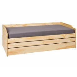 Canapé multifonction 90x200 bois naturel LORA
