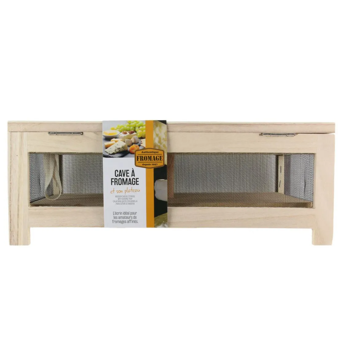 Cave a fromage avec plateau service bois ABILENE