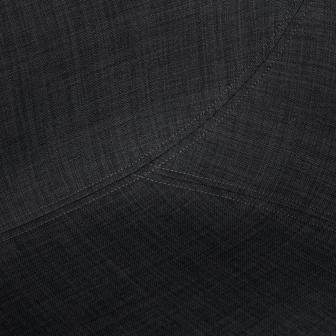 Chaise avec accoudoirs 'LIBRA' en tissu gris foncé et métal noir