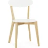 Chaise àcandinave blanche 45x52x80 cm LORIE
