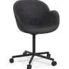 Chaise de bureau avec accoudoirs 'ASTRA' gris foncé